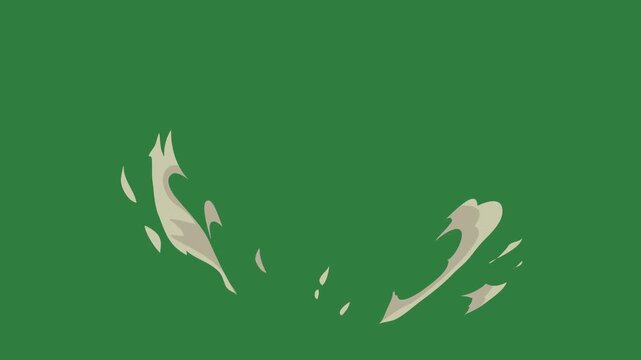 Hole isolated on green screen background