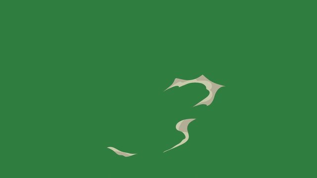 Silhouette of woman cat man bird flying over an apple logo in the air isolated on green screen background