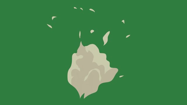 An apple logo on cat picture of dog it isolated on green screen background