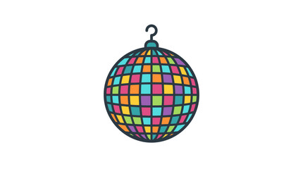 Obraz premium Disco ball colorful vector illustration on a white background