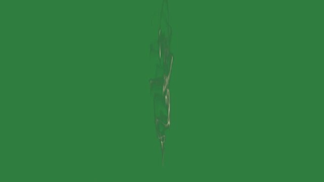 Outline crack hole broken window isolated on green screen background