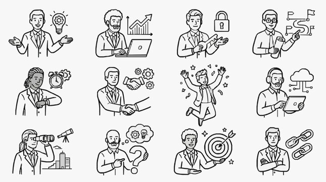 Illustrated Team Motivation and Goal Achievement.