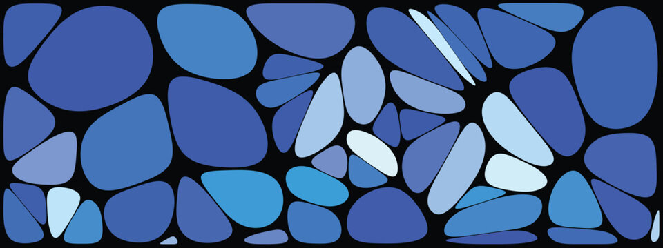 Cell Pebble Block, Geometric Pebble Block, Voronoi Background Geometry. Abstract Tile Illustration with Stylish Mosaic Concept Background.