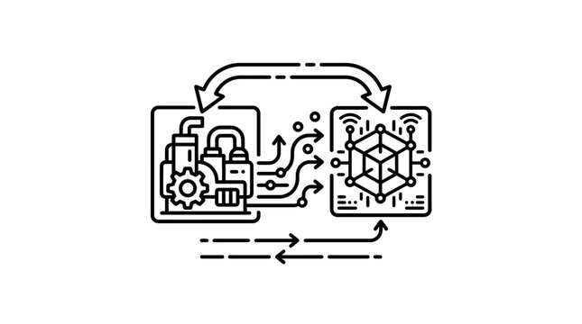 Industrial machine connecting to digital twin data model