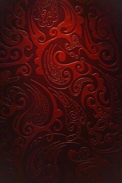 Chinese-style red carved decorative pattern