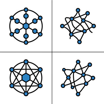 Network node diagrams for data connection and structural analysis