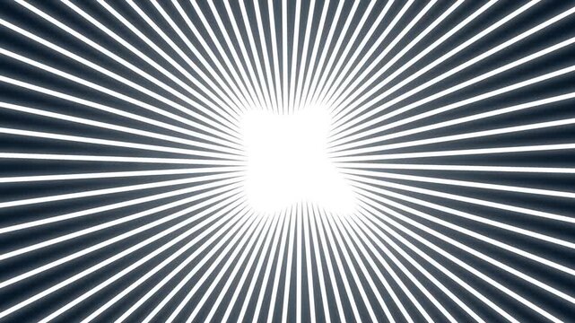 Dark sunburst pattern with converging white lines creating a high contrast geometric light effect display