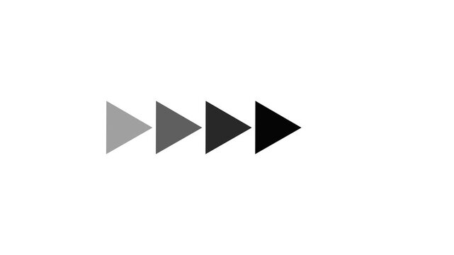 Arrow shapes progressing from light to dark gray on white background