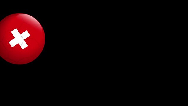 Bouncing Red Soccer Balls with White Crosses on Black Background