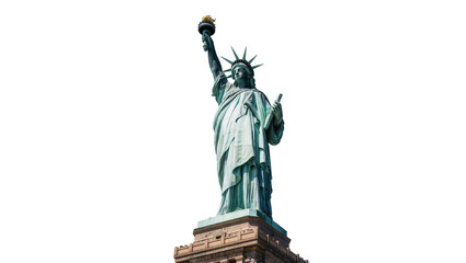 Isolated Statue of Liberty, iconic American landmark, symbol of freedom and democracy in USA © Lucas
