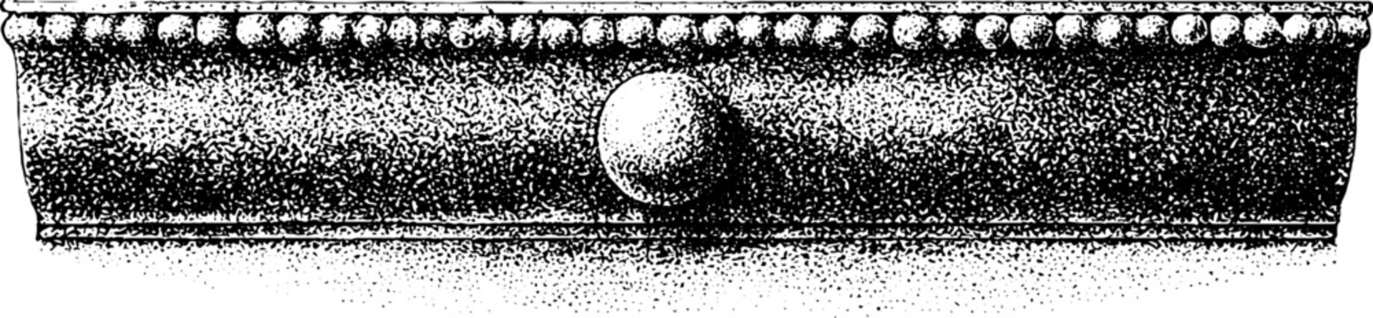 Classical moulding dentil and egg and dart architectural stipple engraving for decorative ornamentation background and design