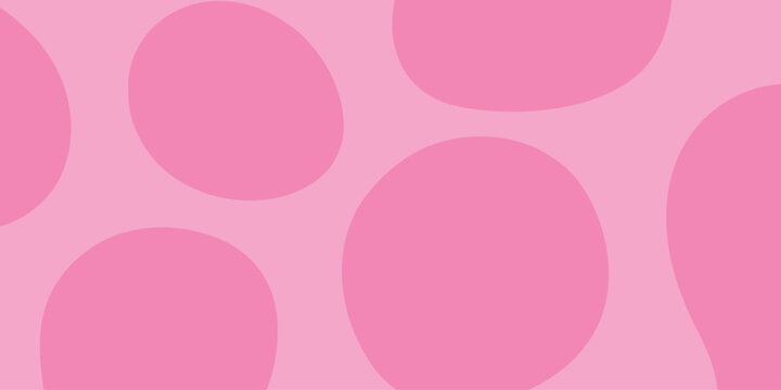 Abstract pink organic polka dot pattern with irregular rounded shapes, seamless playful background for wallpaper, textile, branding, packaging, and modern design projects
