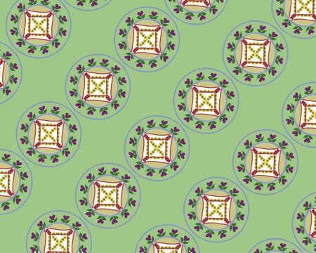 Seamless circel and love pattern