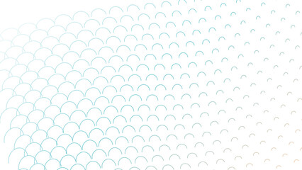 Minimalist blue fish scale pattern on white background, abstract geometric wave texture, clean modern graphic backdrop for web design © Raihan