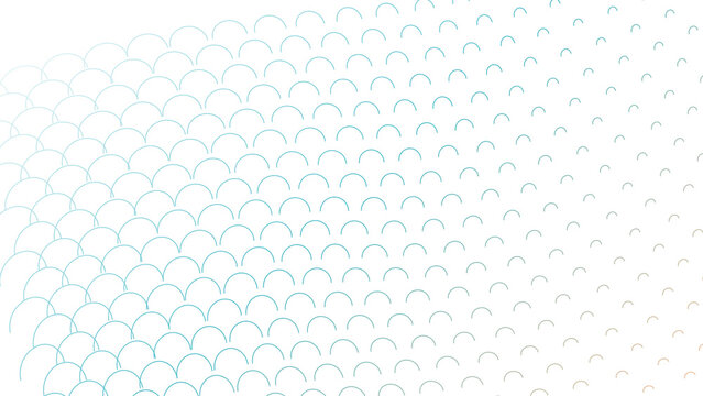 Minimalist blue fish scale pattern on white background, abstract geometric wave texture, clean modern graphic backdrop for web design