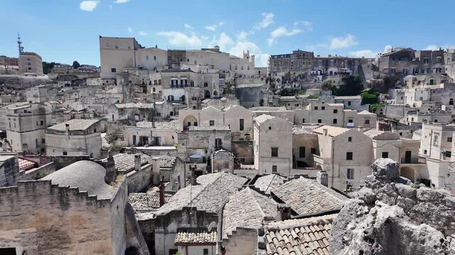 Amazing view of The Old town of Matera, Basilicata Region, Italy