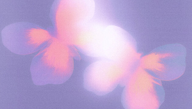 Dreamy Abstract Gradient Background with Glowing Light, Grainy Paper Texture and Y2K Retro Aesthetic