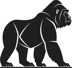 banana gorilla  animal vector icon  single isolate © Paritosh Studio