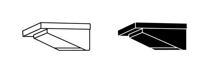 Architectural Cornice Molding Vector Icons, Building Trim Elements, Decorative Edge Design © MD