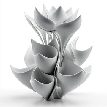 Lotus-inspired desktop organizer combining elegant floral design with practical storage for 3D printing.