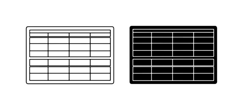Two Table Layouts, Black and White, Data Grids for Information Organization