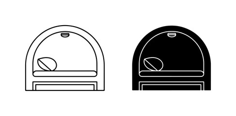 Fototapeta premium Coffee Roaster Machine, Bean Roasting Equipment, Industrial Appliance Vector Icons