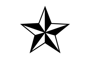 Fototapeta premium Nautical Beveled Star Vector Icon