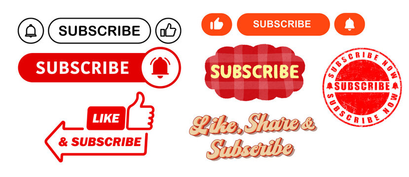 Set of web buttons