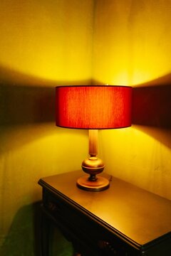 lamp on a table