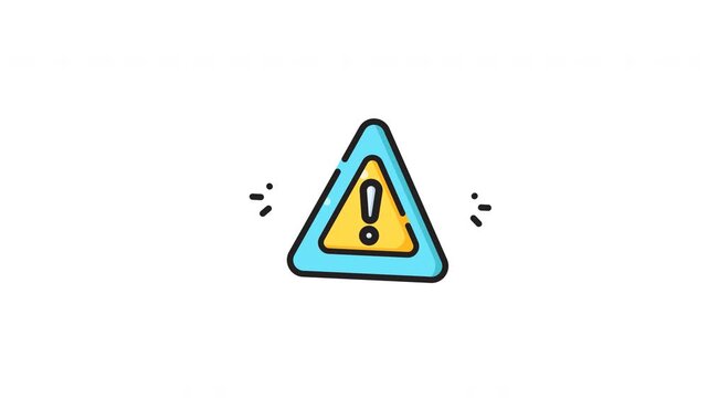 Yellow warning triangle icon for hazard caution alerts. Suitable for safety graphics, road signs, website icons, and warning designs.