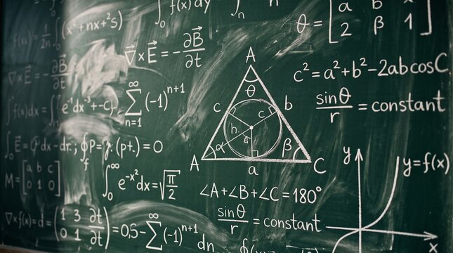 math formulas on blackboard