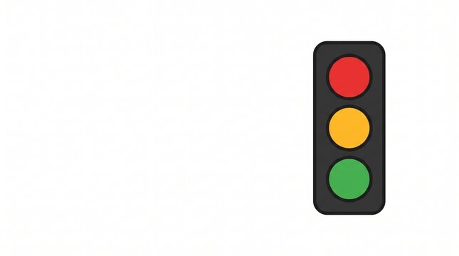A traffic light showing a red light