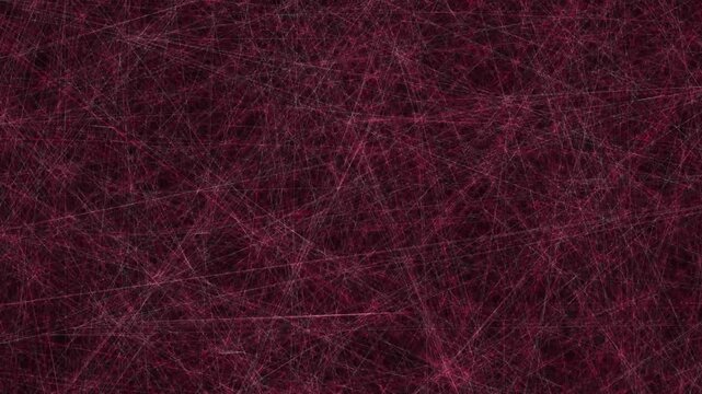 Maroon crisscross lines forming an intricate web pattern across a dark textured surface for modern aesthetics