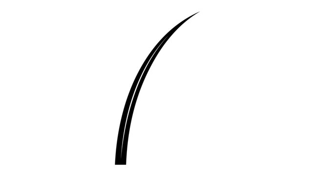 CAD tree lines Black silhouette grass Single black hair follicle strand, realistic human hair fiber vector, glossy dark hair filament for dermatology and cosmetic surgery medical diagrams