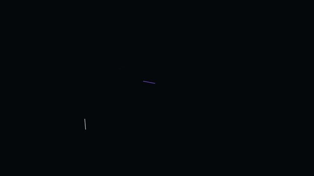 Numerous glowing light streaks move rapidly through deep space creating a sense of high speed travel