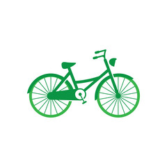 Fototapeta premium Green bicycle logo illustration