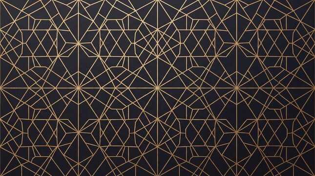 Gold geometric pattern background.