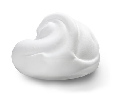 Shaving foam isolated on white background close-up