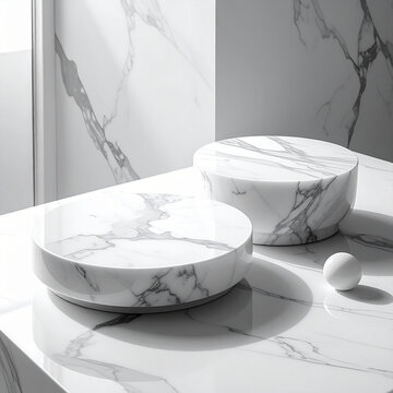Marble display surfaces