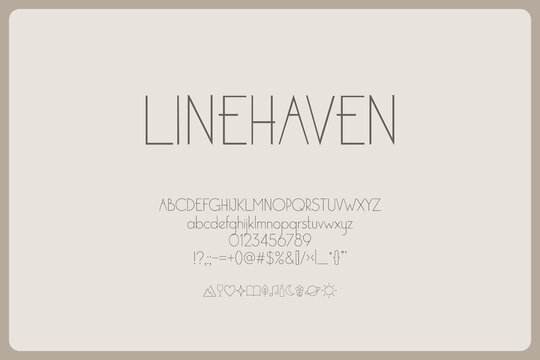 Linehaven Font Minimal Lifestyle Line Typeface For Minimal Branding Wellness Packaging Interior Labels Calm Stationery And Creative Display Typography
