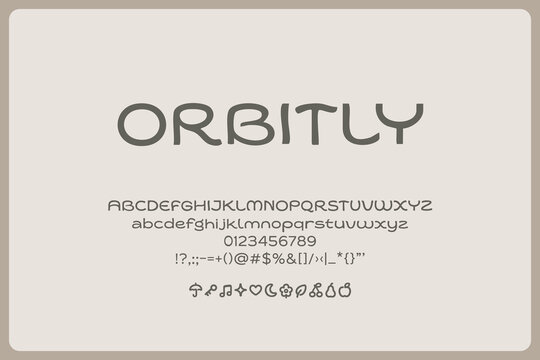 Orbitly Font Soft Rounded Retro-Future Typeface For Tech Branding Kids Apps Space Posters Science Graphics And Creative Display Typography
