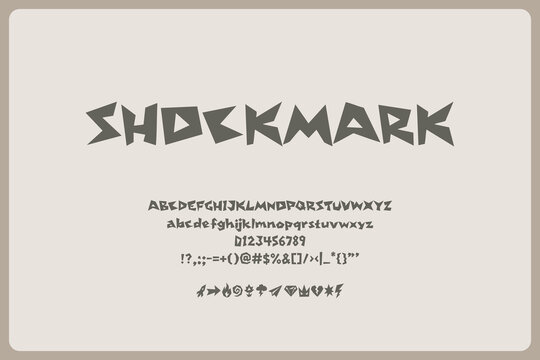 Shockmark Font Sharp Action Display Typeface For Gaming Graphics Sports Branding Street Posters Action Logos And Creative Display Typography
