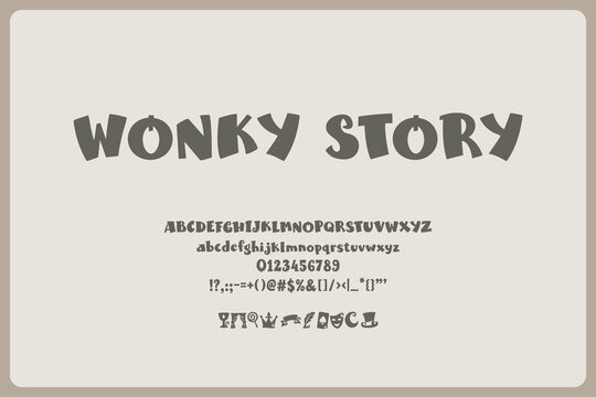Wonky Story Font Whimsical Storybook Display Typeface For Storybook Covers Children Books Fairy Tale Posters Whimsical Branding And Creative Display Typography

