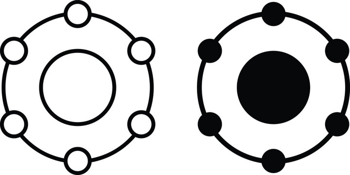 Antioxidant icon set. Healthy nutrition and cellular protection symbol. Free radical defense sign. healthcare molecule concept