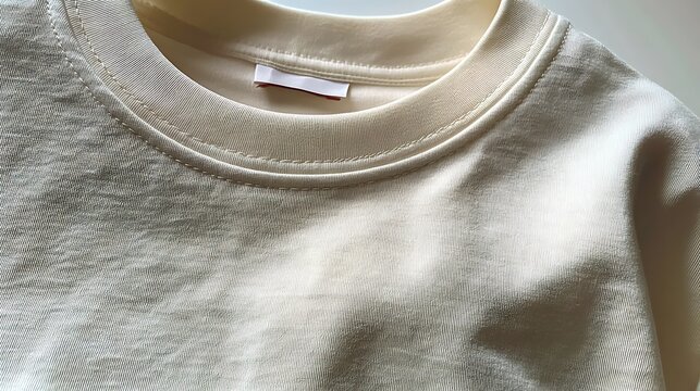 Cream colored garment detail close up