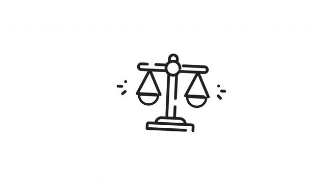 Justice scales  ideal for legal websites, educational materials, presentations, and infographics focusing on law and equality.