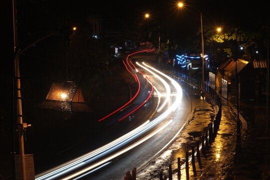 night traffic on the highway