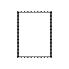 Fototapeta premium Minimal rectangular border frame with geometric outline design for clean page layouts.