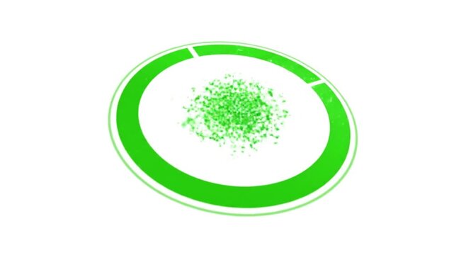 Green Circular Loading Bar Animation Reaching 100 Percent Revealing Welcome 2027