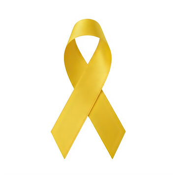Yellow awareness ribbon symbol